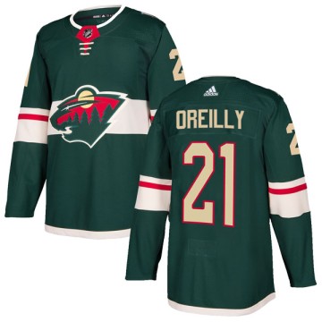 Authentic Adidas Men's Cal Oreilly Minnesota Wild Home Jersey - Green