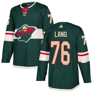 Authentic Adidas Men's Chase Lang Minnesota Wild Home Jersey - Green