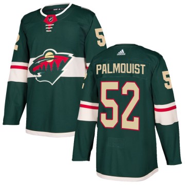 Authentic Adidas Men's Zach Palmquist Minnesota Wild Home Jersey - Green