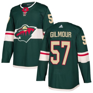 Authentic Adidas Youth Adam Gilmour Minnesota Wild Home Jersey - Green