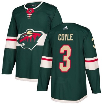 Authentic Adidas Youth Charlie Coyle Minnesota Wild Home Jersey - Green