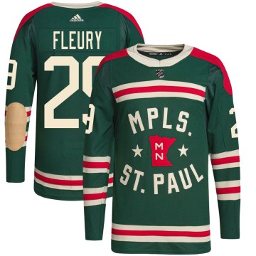 Authentic Adidas Youth Marc-Andre Fleury Minnesota Wild 2022 Winter Classic Player Jersey - Green