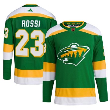 Authentic Adidas Youth Marco Rossi Minnesota Wild Reverse Retro 2.0 Jersey - Green