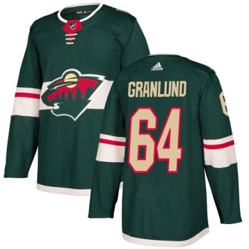 Authentic Adidas Youth Mikael Granlund Minnesota Wild Home Jersey - Green