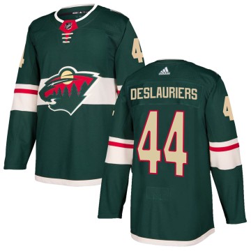 Authentic Adidas Youth Nicolas Deslauriers Minnesota Wild Home Jersey - Green