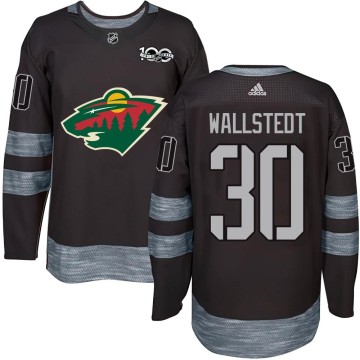 Authentic Youth Jesper Wallstedt Minnesota Wild 1917-2017 100th Anniversary Jersey - Black