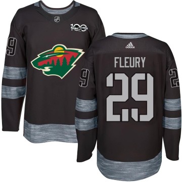 Authentic Youth Marc-Andre Fleury Minnesota Wild 1917-2017 100th Anniversary Jersey - Black