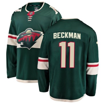 Breakaway Fanatics Branded Men's Adam Beckman Minnesota Wild Home Jersey - Green