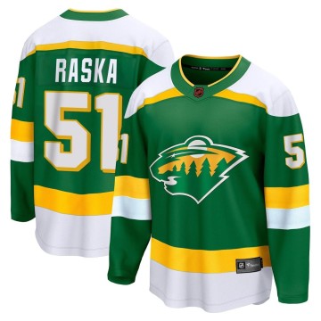 Breakaway Fanatics Branded Men's Adam Raska Minnesota Wild Special Edition 2.0 Jersey - Green