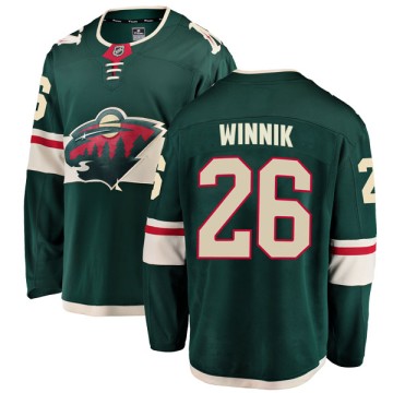 Breakaway Fanatics Branded Men's Daniel Winnik Minnesota Wild Home Jersey - Green