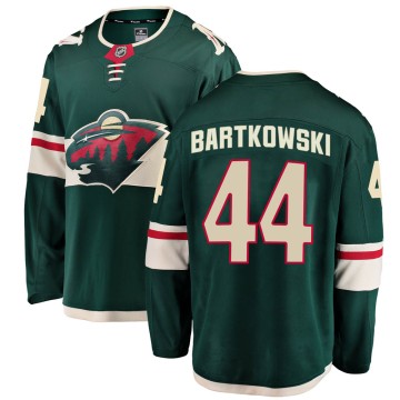 Breakaway Fanatics Branded Men's Matt Bartkowski Minnesota Wild ized Home Jersey - Green