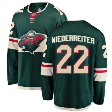 Breakaway Fanatics Branded Men's Nino Niederreiter Minnesota Wild Home Jersey - Green