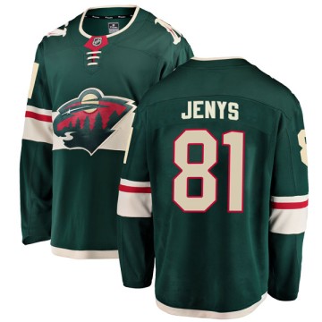Breakaway Fanatics Branded Men's Pavel Jenys Minnesota Wild Home Jersey - Green