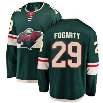 Breakaway Fanatics Branded Men's Steven Fogarty Minnesota Wild Home Jersey - Green