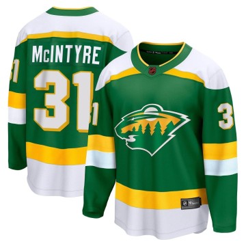 Breakaway Fanatics Branded Men's Zane McIntyre Minnesota Wild Special Edition 2.0 Jersey - Green