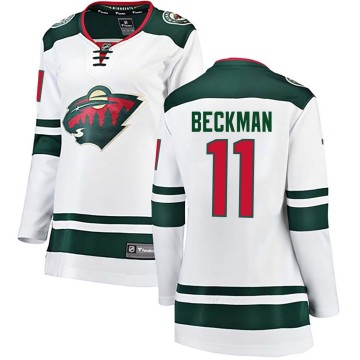 Breakaway Fanatics Branded Women's Adam Beckman Minnesota Wild Away Jersey - White