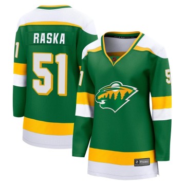 Breakaway Fanatics Branded Women's Adam Raska Minnesota Wild Special Edition 2.0 Jersey - Green