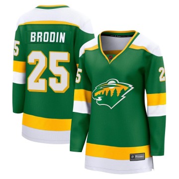 Breakaway Fanatics Branded Women's Jonas Brodin Minnesota Wild Special Edition 2.0 Jersey - Green