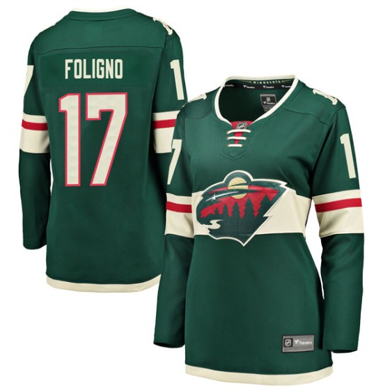 Breakaway Fanatics Branded Women's Marcus Foligno Minnesota Wild Home Jersey - Green