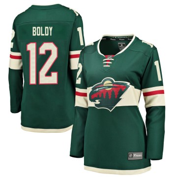 Breakaway Fanatics Branded Women's Matthew Boldy Minnesota Wild Home Jersey - Green